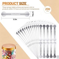 Autocollant de sécurité anti-effraction VOID en argent mat, étiquette de sécurité personnalisée faite à la main pour les emballages de pots alimentaires, boîtes cadeaux