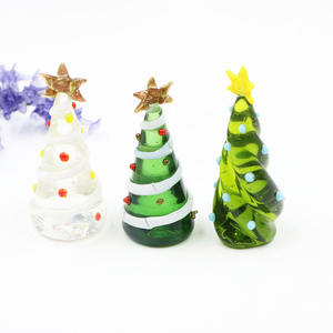 Adorno de Navidad de Cristal Hecho a Mano con Diseño de Árbol de Navidad, Escultura de Cristal para Árbol de Navidad, Precio Bajo de Fábrica, Personalizado, Estilo <span class=keywords><strong>Murano</strong></span> - Product Image 2