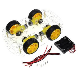 Lonten 4WD Smart Robot Car Chassis Kits Nieuwe Smart Auto Chassis met Snelheid Encoder Elektronische Componenten