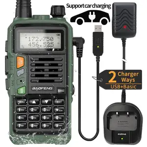 חדש UV S9 פלוס מקלט כף יד רב עוצמה עם UHF VHF כפול רצועה 16 ק""מ מכשיר קשר לטווח ארוך UV5R רדיו דו כיווני