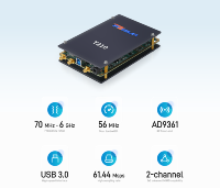 Carte de développement compatible USRP B205, 2 canaux TX/RX, 70 MHz à 6 GHz, radio définie par logiciel USB 3.0 56 MHz avec Linux