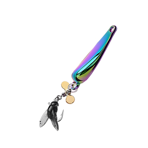 Ensemble de micro-pêche avec hameçon métallique, leurre artificiel dur, spinner à hélice pour la pêche au bar, au brochet, en eau salée, en rivière, en lac, en ruisseau, à la carpe - Product Image 3