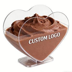 Gobelets en plastique PP en forme de cœur, 9 oz, diamètre 90 mm, jetables, qualité alimentaire, impression UV, pour sauces, usage en cuisine - Product Image 4