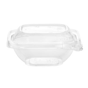 Tazón cuadrado desechable de 8 OZ directo de fábrica, Material PET, embalaje de alimentos reciclable a prueba de manipulaciones para Fideos fríos o ensalada - Product Image 4