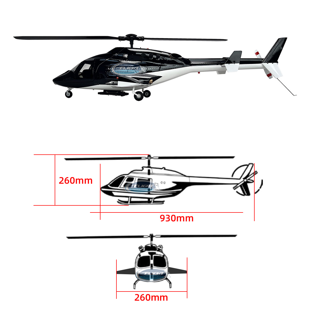 Roban 470サイズAirwolf Ready to FlyバージョンGPS