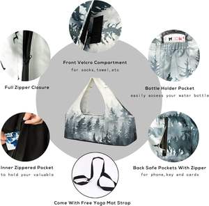 Muestra Gratuita, Bolsas de Lona Extra Grandes de Color Personalizado, Bolsa de Fin de Semana, Bolsa de Compras Deportiva Gigante para Mujer, Bolsa de Yoga - Product Image 3