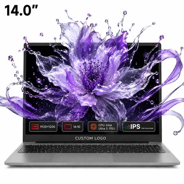 Factory Wholesale 14 Inch Intel Ultra 5 115U Laptop Win11 Empreinte Digitale 1.28kg Ordinateur Portable Business Laptops