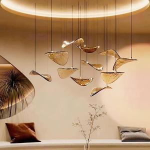 Contemporary Style Indoor Decoration <strong>Fixture</strong> Hotel Lobby Villa Stair Custom Luxury Led Chandelier Glass Pendant <strong>Light</strong> - Product Image 4