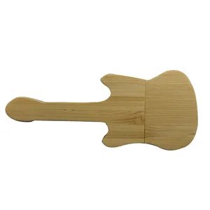 Wooden Guitar Shape Thumb Drive 8gb Musical wooden U disk wooden box 16gb 32gb