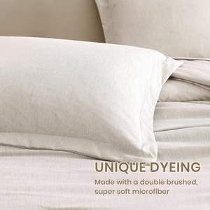 All Sizes Complete Oat Gray Cotton Bed Linen 7 Piece <b>Set</b> <b>Comforter</b> Flat Sheet Bed Skirt Direct Factory Wholesale - Product Image 3