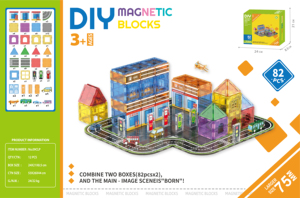Gasolinera con imanes Coche Avión Semáforos 7,5 cm Tamaño grande Nuevo diseño de bloques de construcción Regalos para niños - Product Image 6