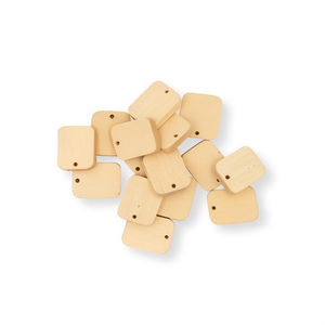 Accessorio Rettangolare in Legno Ilan 17x13.5mm 15pz per Decorazioni Artigianali - Product Image 1