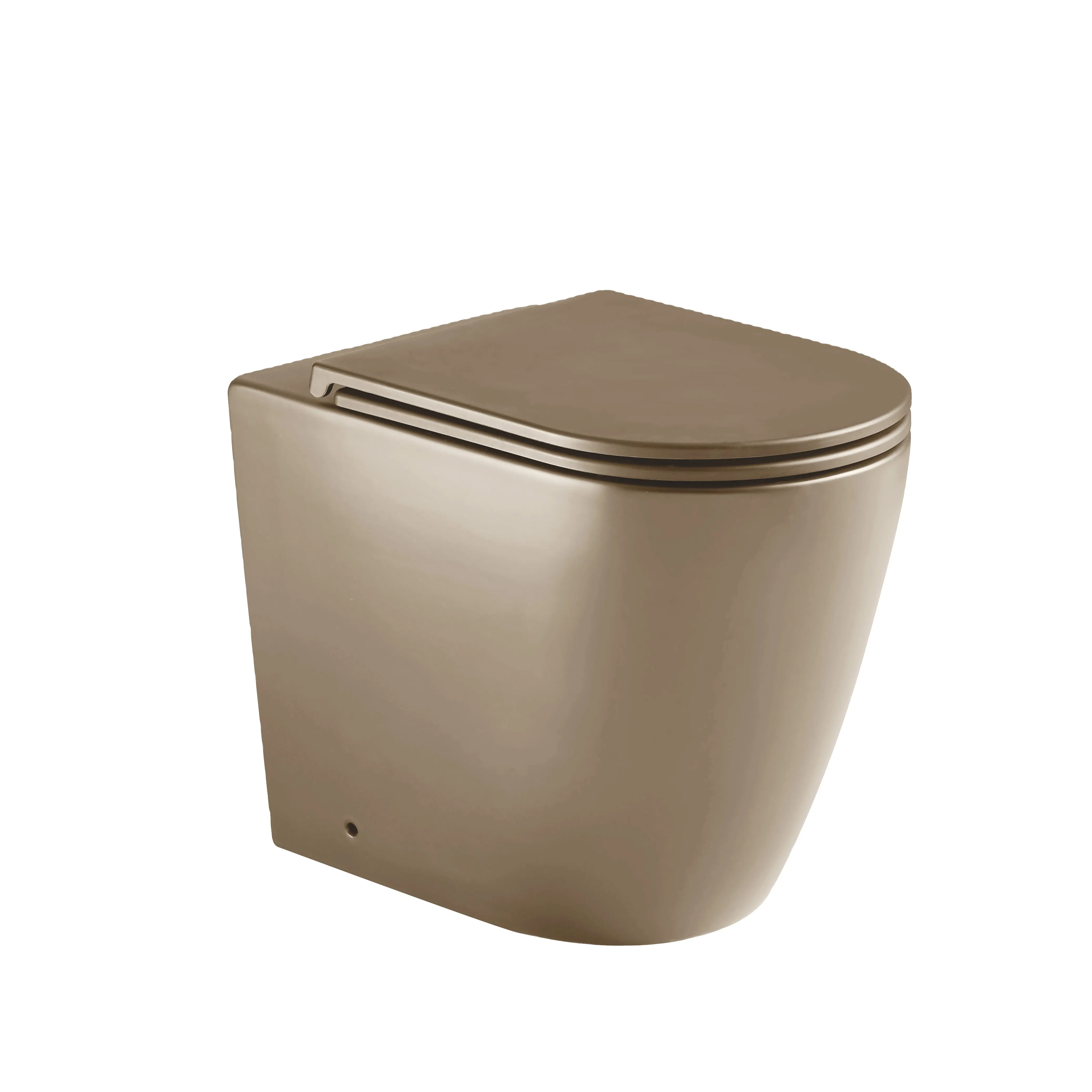 European Bathroom Matt Khaki Luxury Ceramic Wall Mounted Toilets Modern Wall Hung Toilet WC