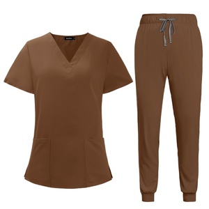 Ensembles de blouses médicales pour femmes, col en V, tissu doux, pour les maisons de retraite, les cliniques, les hôpitaux, vêtements de travail, blouses médicales personnalisées 42021LW - Product Image 1