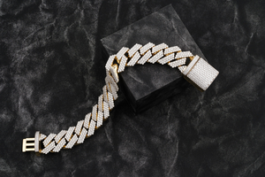 Dazzling Diamond 12mm Cuban <b>Bracelet</b> Rose Gold Plated Hip Hop Fashion 14K Gold Unisex 8 Inch Certified Jewelry - Product Image 4