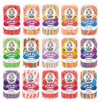 HACCP/BRC gecertificeerde groothandel hoogwaardige koosjere fruitige multicolor zure snoepstrips snoepgoed 24 maanden houdbaarheid