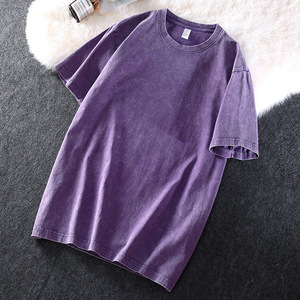 MT2689 Fournisseur d'usine, vente en gros, t-shirts personnalisés en coton 100% 260 g/m², lavage vintage, unisexe, t-shirts surdimensionnés - Product Image 4