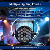 Projecteur LED étanche IP65 18x15W RGBWA 5-en-1 avec contrôle DMX512, activé par le son, CRI 90 élevé, éclairage de scène extérieur pour mariages
