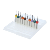 10pcs dalam Kotak Mata Bor Mini PCB 0.3mm hingga 1.2mm Baja Tungsten Karbida untuk Mesin Bor CNC Papan Sirkuit Cetak