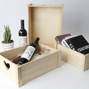 Cajas de almacenamiento de madera del condado de Caoxian, bandejas rectangulares de almacenamiento, cestas de madera para exhibición al por mayor - Product Image 1