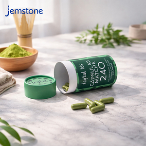 Boîte d'emballage en tube cylindrique en papier gel écologique de luxe pour comprimés, poudre de matcha, tubes en carton alimentaire de qualité supérieure - Product Image 4