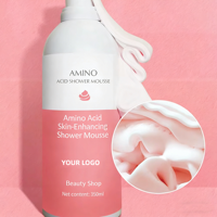 Produits de soin de la peau en marque privée, mousse nettoyante pour le corps aux acides aminés, blanchissant naturellement, hydratant, mousse de douche bio-bulles, OEM
