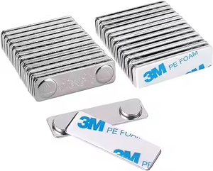 Tùy Chỉnh Tái Sử Dụng 44Mm Từ Clip Chủ Văn Phòng Mạnh Mẽ Tên <span class=keywords><strong>Tag</strong></span> Huy Hiệu Nam Châm Tấm Màu Đen Nhân Viên Công Ty ID Vĩnh Viễn Loại - Product Image 1