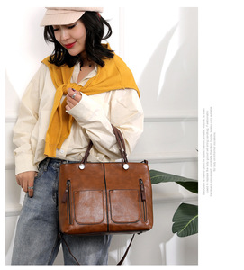 Sacs vintage pour femmes, sacs messager, sacs fourre-tout en cuir PU, sacs à main de créateur, sacs à bandoulière décontractés - Product Image 2