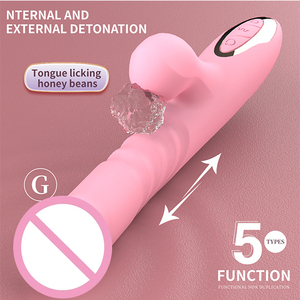 เครื่องนวดสั่นสะเทือนซิลิโคนแบบขายส่งสำหรับนวดผ่อนคลายทั่วร่างกาย หัวคู่ กระตุ้นจุดจี สำหรับผู้หญิง เครื่องช่วยสำเร็จความใคร่ทางช่องคลอด ของเล่นทางเพศสำหรับผู้ใหญ่ - Product Image 3