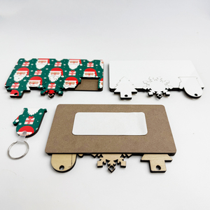 Porte-clés en MDF personnalisable par sublimation pour étudiants, pendentif <span class=keywords><strong>de</strong></span> téléphone portable, blancs vierges pour sublimation thermique - Product Image 4