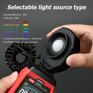 TA632A dijital LCD işık ölçer el Lux metre <span class=keywords><strong>Luminometer</strong></span> luminometre Luxmeter 0-200000 Lux fotometre - Product Image 5