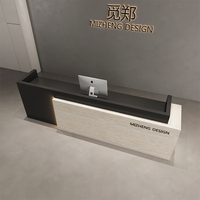 Bureau d'accueil moderne en bois pour bureau, hôtel, hôpital, école, supermarché, salon de beauté - Bureau d'accueil commercial durable et écologique
