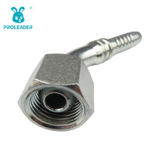 PROLEADER 20141 Raccordo Idraulico Femmina Metrico a 45 Gradi in <span class=keywords><strong>Acciaio</strong></span> al Carbonio Zincato Forgiato ad Alta Pressione - Product Image 1