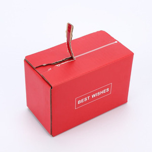 E-commerce nastro auto-sigillante scatola postale di cartone facile imballaggio spedizione con striscia di strappo cerniera UV rivestimento cartone ondulato cartelle - Product Image 3