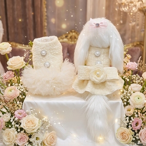 Elegante Vestido de Boda para Perro, Traje Cálido de Invierno para Mascotas, Falda Tutú Blanco Hueso para Gatos Ragdoll y <span class=keywords><strong>Perros</strong></span> Pequeños, Regalo para Fiesta de Cumpleaños, Venta al por Mayor - Product Image 1