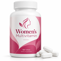 Complément Alimentaire Multivitaminé pour Femmes, 120 Comprimés, Étiquette Nettoyée, Soutien à la Mémoire et Bien-être Féminin, Fournisseur d'Usine OEM ODM