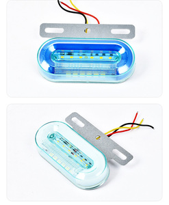 Vente en gros 12V 24V Coloré En Plastique Bleu Ovale Ambre Led Bateau <span class=keywords><strong>Cargo</strong></span> Remorque Tourner Les Feux Arrière Led Bar Feux De Dégagement Pour Remorques - Product Image 3