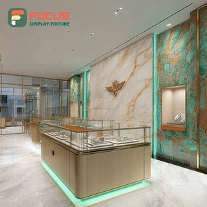 Custom Designer Jewelry Showcase Wood <b>Frame</b> Commercial Store Jewelry Cabinet - Product Image 1