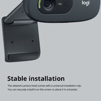 Untuk Logitech C270 kamera Web CMOS 720p USB fokus otomatis dengan mikrofon bawaan untuk Desktop/Laptop/Monitor komputer stok