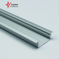 Profilé LED en aluminium encastré en forme de U mince, série 6000, surface anodisée, CRI 90 élevé, lumière du jour 6000K pour montage de lumière linéaire