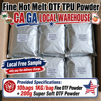 Poudre DTF TPU thermofusible JINLONG Premium blanche et noire, adhésif TPU pour impression par transfert thermique sur T-shirt DTF, 1/2,5/5/25 kg/sac