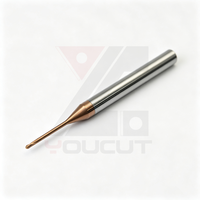 Fraise à queue sphérique à rainures profondes en carbure monobloc série R0.5 pour le fraisage CNC de profondeur de cavités profondes et de contours 3D de l'acier au carbone et de l'acier allié