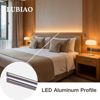 Profilé en aluminium LED pour éclairage de meuble, canal LED encastré, conception à double direction de lumière YB1019-31