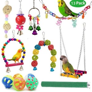 Factory Price <strong>Bird</strong> Parrot <strong>Toy</strong> Hammock Swing Ladder Hanging Bed <strong>Bird</strong> Chewing <strong>Toys</strong> 11 Piece Set for Parrots - Product Image 5