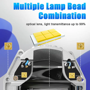 Fabricación Profesional de Lentes de Proyector Bi-LED P60 <span class=keywords><strong>3</strong></span>.0 para Faros Delanteros de Automóviles, Luces LED para Automóviles de 70w, Faros Delanteros LED de 6000k, Bi-LED de <span class=keywords><strong>3</strong></span> Pulgadas - Product Image 5