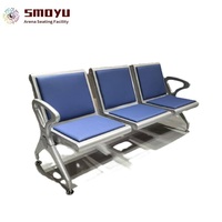 Sillas Ergonómicas Transpirables Multisentadoras Smoyu para Sala de Espera, con Estructura de Acero con Recubrimiento en Polvo y Plástico PP Resistente, para Aeropuerto