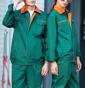 สีเขียวทนทานทำความสะอาดความปลอดภัยสวน Gardener Uniform