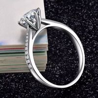 925 Sterling Silver Women Moissanite Ring FastCustom Factory Wholesale Wedding Engagement Anniversary Birthday Fine Jewelry Gift