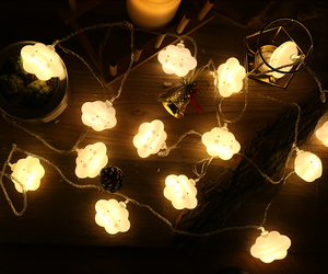 GV Lovely Cloud IP44 impermeabile String Light Star forma del viso sorridente illuminazione decorativa a LED per la <span class=keywords><strong>tenda</strong></span> della casa della camera da letto del bambino - Product Image 6