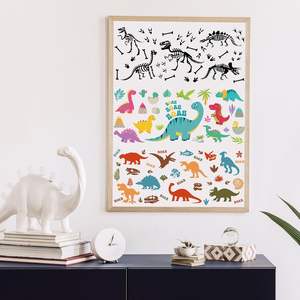 Envolturas para Vasos UV DTF, 8 Hojas, Diseño de Dinosaurios Coloridos, Impresión UV, Pegatinas Impermeables, 16 oz, Vasos de Vidrio DIY, Botella de Agua - Product Image 5